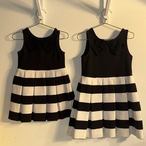 Size 2 and Size 5 Janie and Jack Black and White Dresses
